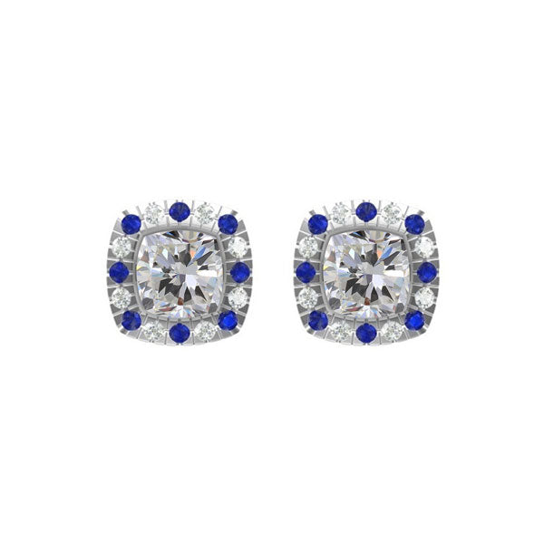 14KT White Gold & Diamond Studded Fashion Earrings  - 1/10 ctw