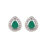 10KT White Gold & Diamond Classic Book Price Point Fashion Earrings  - 1/8 ctw