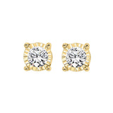 14KT Yellow Gold & Diamond Tru Reflection Fashion Earrings    - 1 ctw