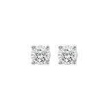 14KT White Gold & Diamond Classic Book Tru Reflection Fashion Earrings    - 1/2 ctw