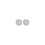 14KT White Gold & Diamond Classic Book Tru Reflection Fashion Earrings  - 1/3 ctw