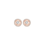 14KT Pink Gold & Diamond Tru Reflection Fashion Earrings  - 1/2 ctw