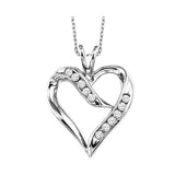 Silver (SLV 995) Diamond Stunning Neckwear Pendant  - 1/10 ctw