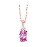 10KT Pink Gold & Diamond Neckwear Pendant -1/10 ctw