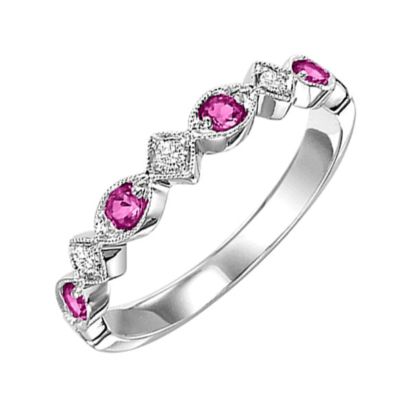 10KT White Gold & Diamond Sparkle Fashion Ring - 1/10 cts