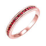 14KT Pink Gold Classic Book Stackable Fashion Ring