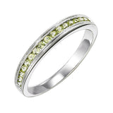 14KT White Gold & Diamond Classic Book Stackable Fashion Ring - 1/4 cts