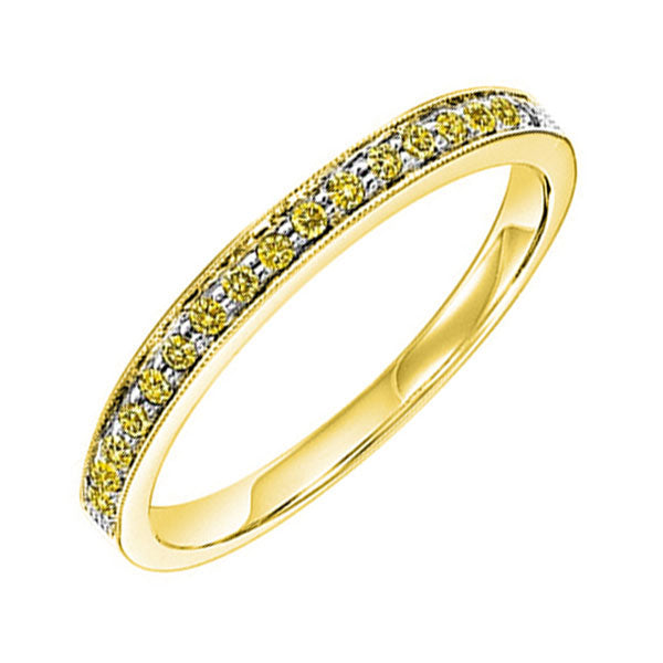 14KT Yellow Gold & Diamond Classic Book Stackable Fashion Ring  - 1/8 ctw