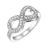 Silver (SLV 995) Diamond Sparkle Fashion Ring   - 1/5 ctw
