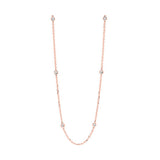 14KT Pink Gold & Diamond Diamonds By The Yard Bracelet & Necklace Neckwear Necklace  - 1/4 ctw