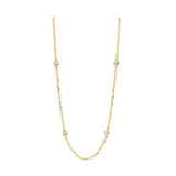 14KT Yellow Gold & Diamond Diamonds By The Yard Bracelet & Necklace Neckwear Necklace  - 1-1/2 ctw