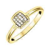 14KT Yellow Gold & Diamond Stackable Fashion Ring   - 1/10 ctw