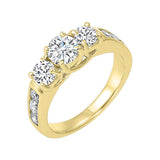14KT Yellow Gold Sparkle Fashion Ring - 2 ctw