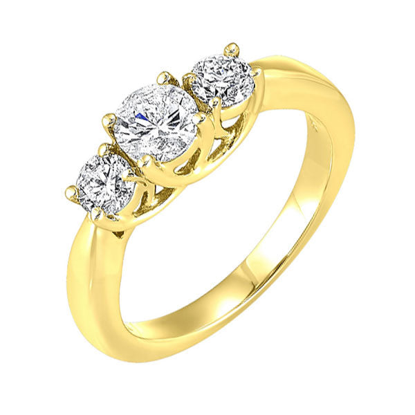 14KT Yellow Gold & Diamond Sparkle Fashion Ring  - 1/4 ctw