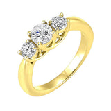 14KT Yellow Gold & Diamond Sparkle Fashion Ring  - 1-1/2 ctw