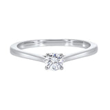14kw solitaire prong diamond ring 3/4ct, hdcr008-4wd