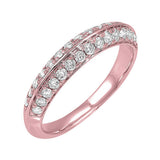 14KT Pink Gold & Diamond Sparkle Fashion Ring   - 1/2 ctw