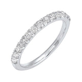 14KT White Gold & Diamond Classic Book French Prong Fashion Ring   - 1/4 ctw