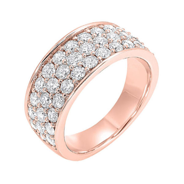 14KT Pink Gold & Diamond Sparkle Fashion Ring   - 2 ctw
