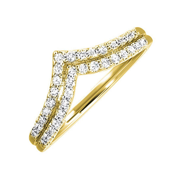 14KT Yellow Gold Sparkle Bridal Set Ring - 1/4 ctw