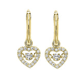 10KT Yellow Gold & Diamond Rhythm Of Love Fashion Earrings  - 1/5 ctw