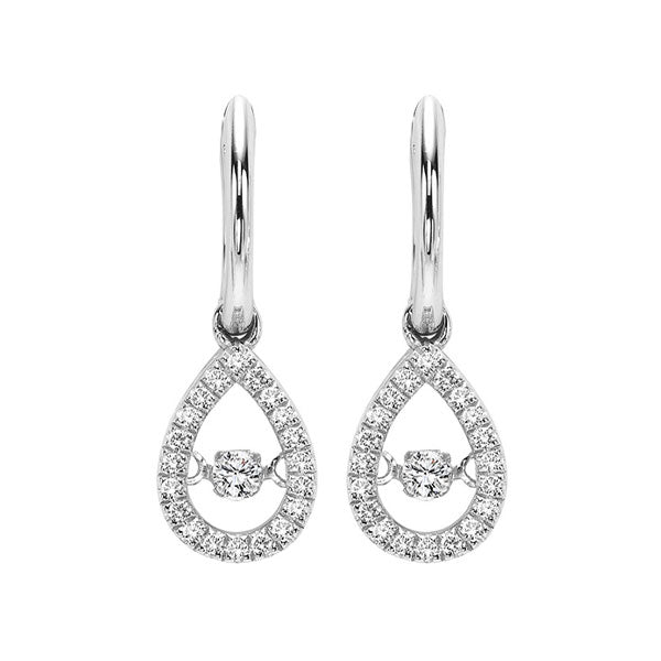 14KT White Gold & Diamonds Stunning Fashion Earrings - 1/5 ctw