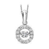 Silver (SLV 995) & Diamonds Stunning Neckwear Pendant - 1/5 ctw