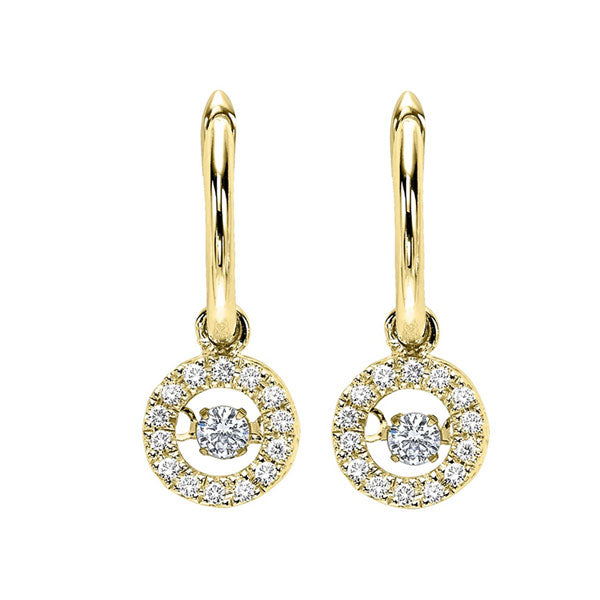 10KT Yellow Gold & Diamond Rhythm Of Love Fashion Earrings   - 1/4 ctw