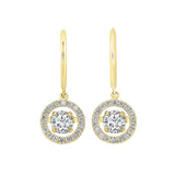14KT Yellow Gold & Diamond Rhythm Of Love Fashion Earrings  - 2 ctw
