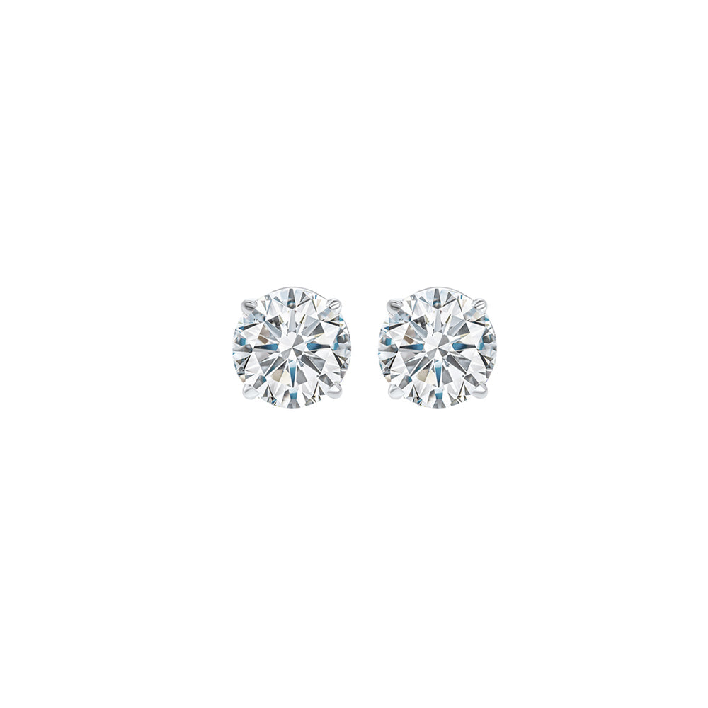 14KT White Gold & Diamonds Stunning Stud Earrings - 1/3 ctw