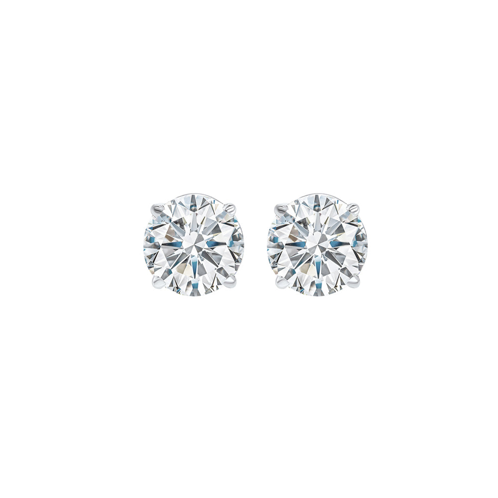 14KT White Gold & Diamonds Stunning Stud Earrings - 1/2 ctw
