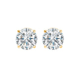 14KT Yellow Gold & Diamond Round Stud Earrings  - 1 ctw