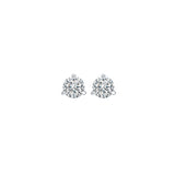 14KT White Gold & Diamond Classic Book Round Stud Earrings  - 1/10 ctw