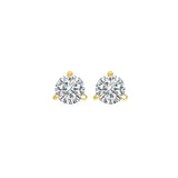 14KT Yellow Gold & Diamond Round Stud Earrings  - 1/4 ctw