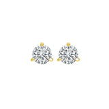 14KT Yellow Gold & Diamond Round Stud Earrings  - 1/3 ctw