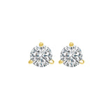 14KT Yellow Gold & Diamond Round Stud Earrings  - 1/2 ctw