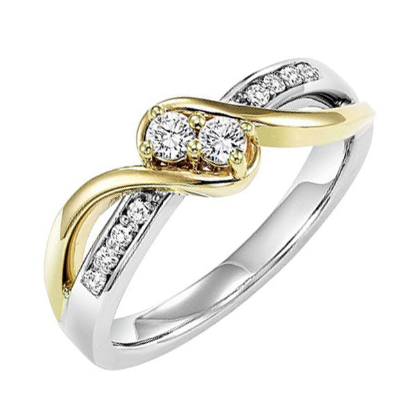 14KT Yellow Gold & Diamonds Stunning Fashion Ring - 1/10 ctw